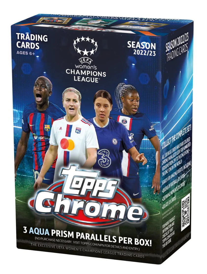Topps Chrome UEFA Women's Champions league soccer 8-pack Blaster 2022/23