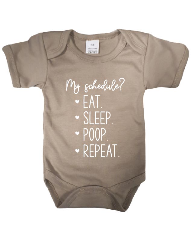 Romper korte mouw - 'My Schedule?'