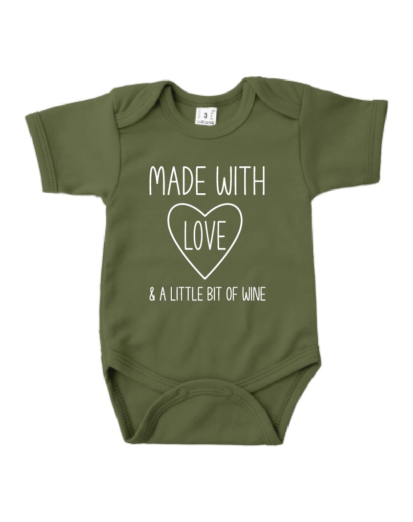Romper korte mouw - 'Made with Love'