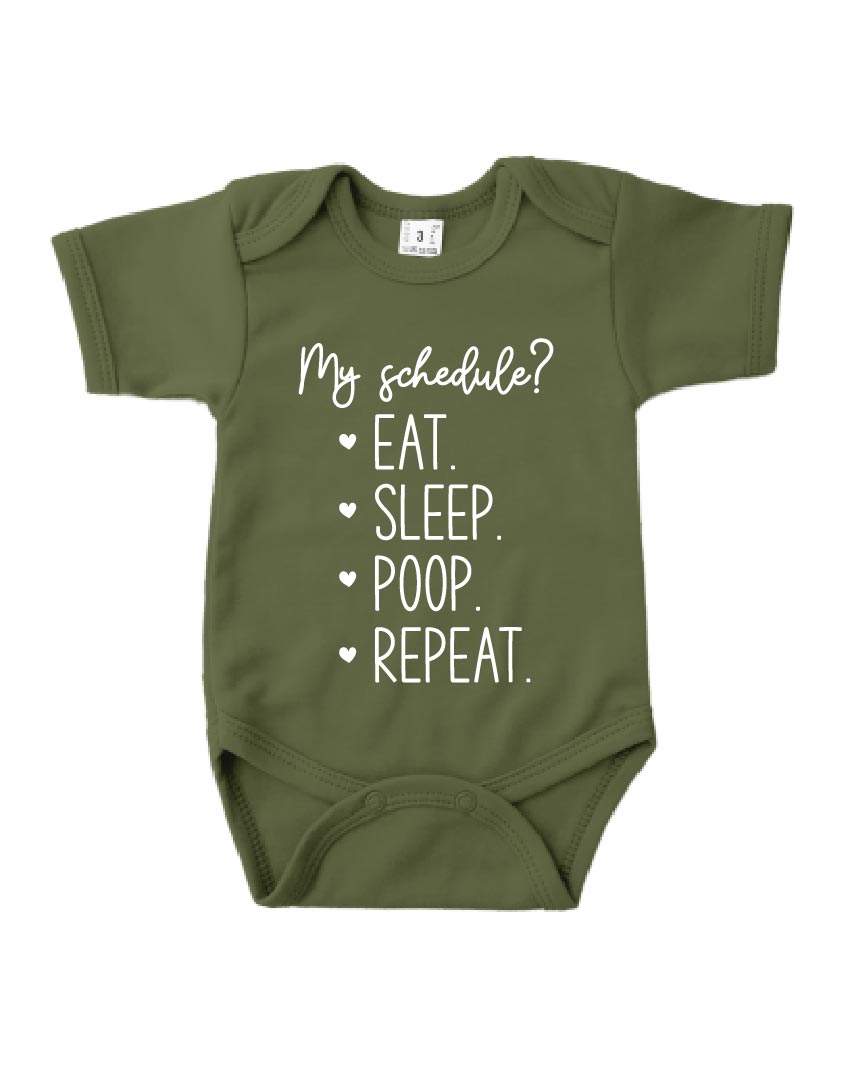 Romper korte mouw - 'My Schedule?'