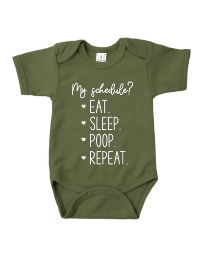 Romper korte mouw - 'My Schedule?'