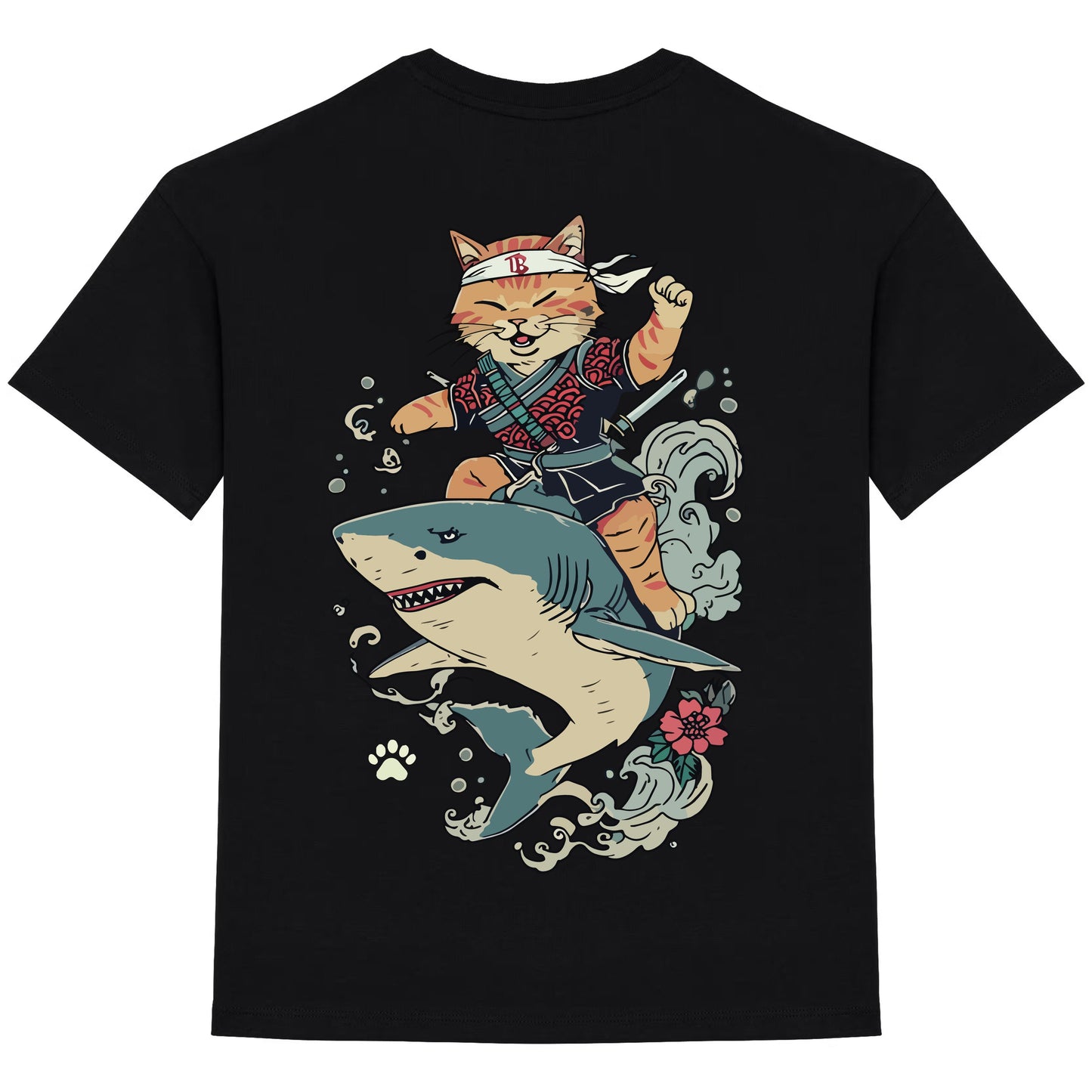 Oversized kinder t-shirt - 'Samurai Surfcat'