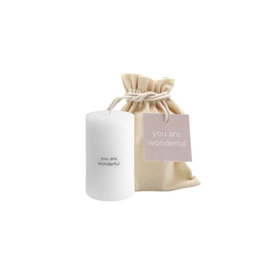 Pillar Candle Giftbag - You are wonderful