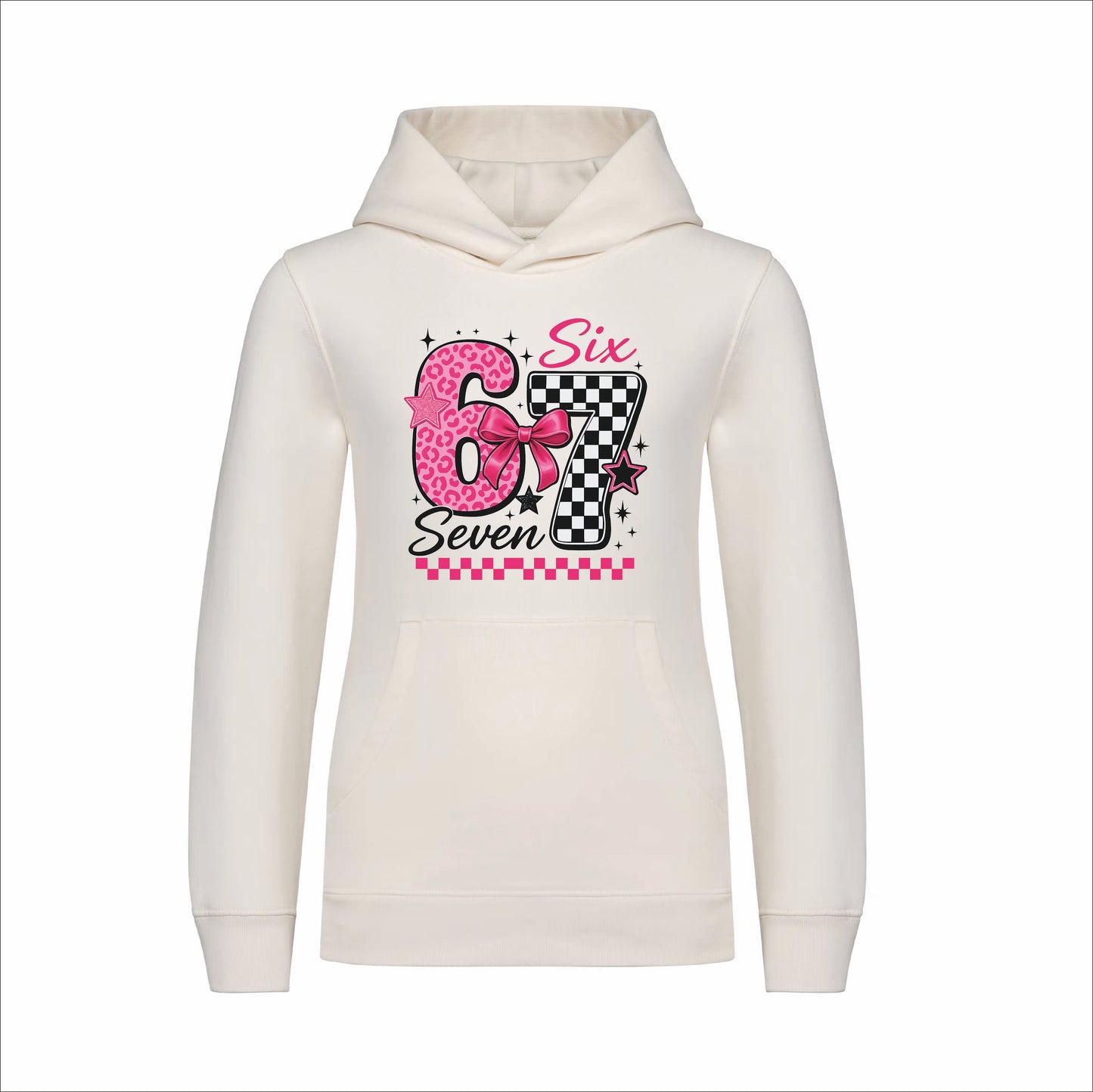 Kindersweater met capuchon - Pink Six Seven