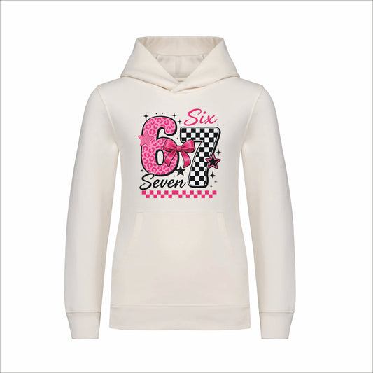 Kindersweater met capuchon - Pink Six Seven