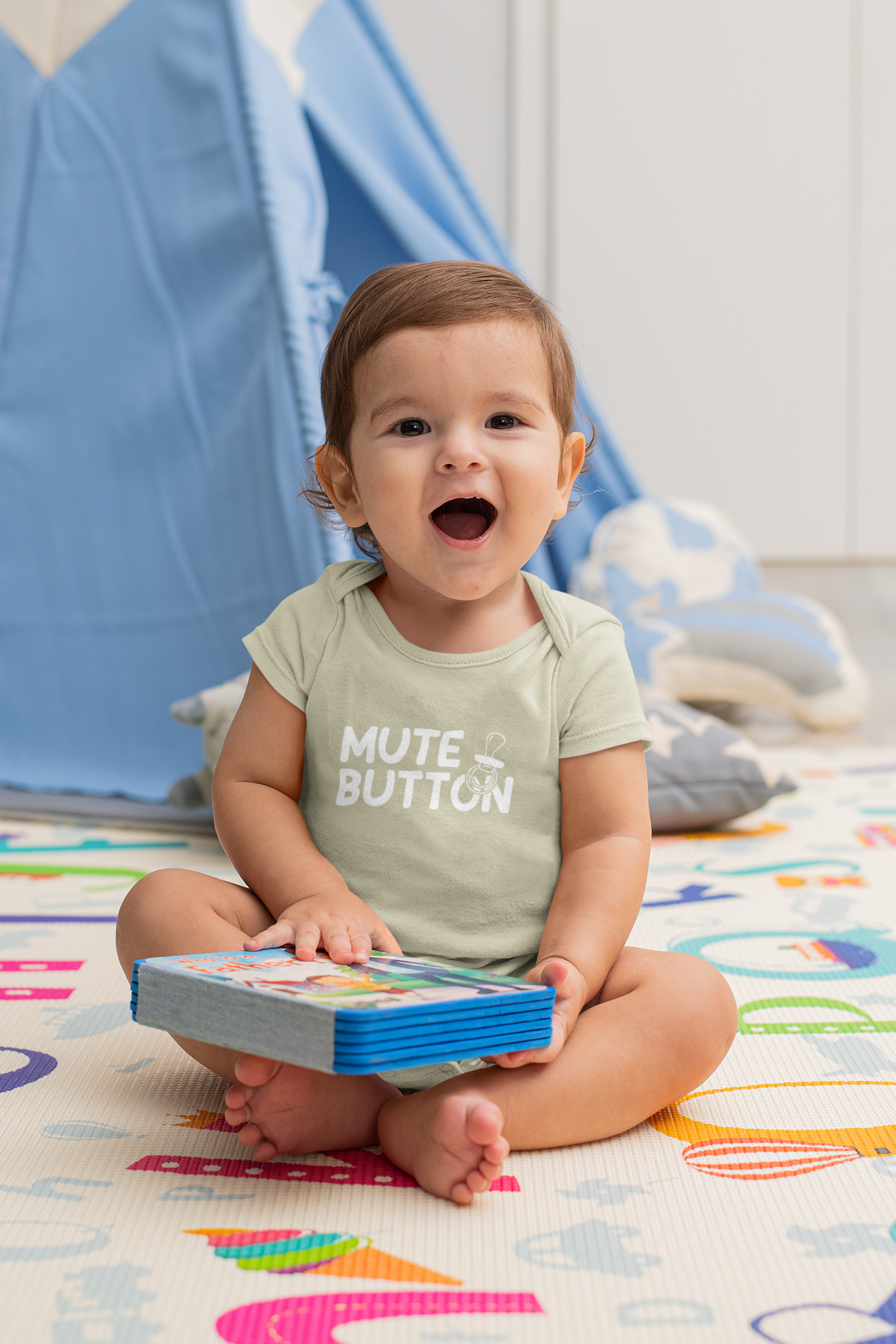 Romper korte mouw - 'Mute button'