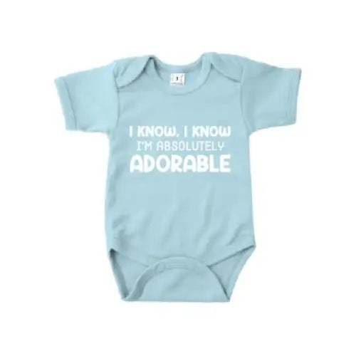 Romper korte mouw - ’ I know I know’ - Licht blauw / 62 - Baby
