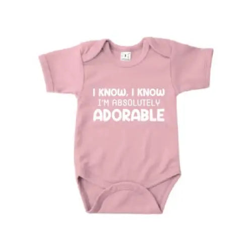 Romper korte mouw - ’ I know I know’ - Licht roze / 62 - Baby