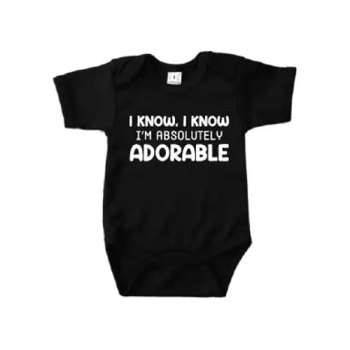 Romper korte mouw - ’ I know I know’ - Zwart / 62 - Baby